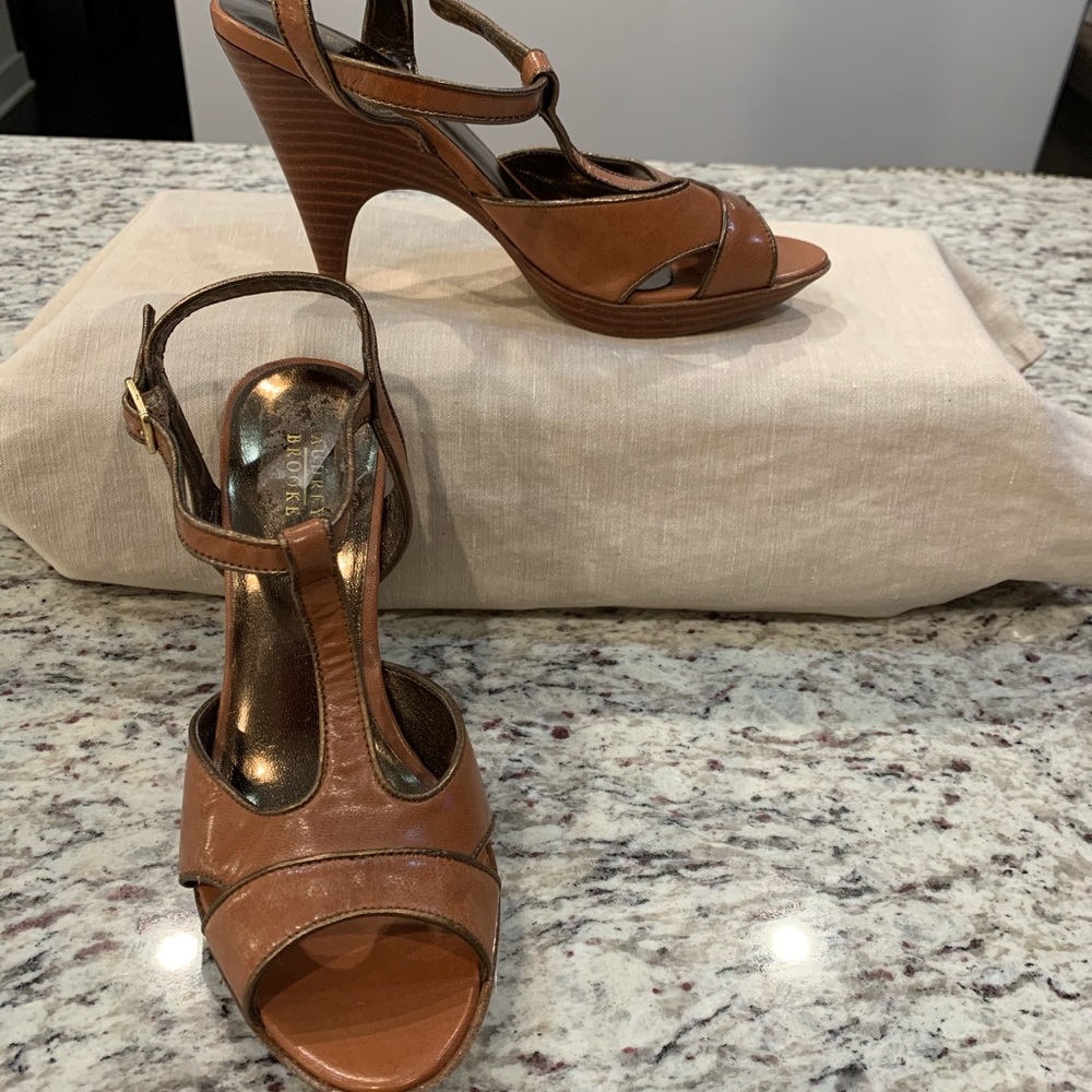 Audrey Brooke T-strap platform heels